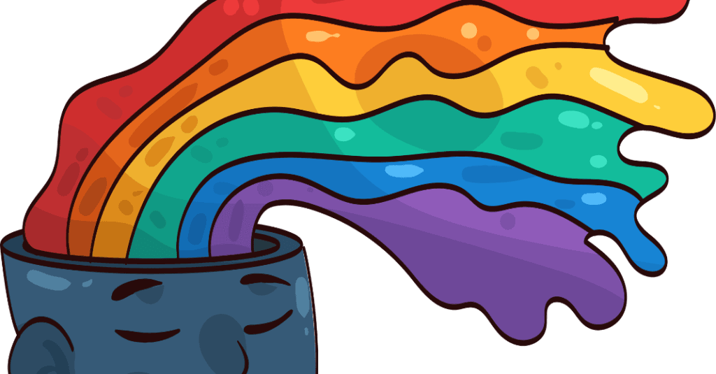 Representação simbólica de como o orgulho e saúde mental se complementam na resistência LGBTQIAPN+ e na neurodiversidade.
