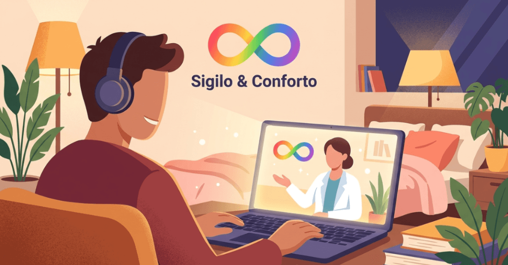 Atendimento psicológico online neuroafirmativo e acolhedor para pessoas bissexuais e neurodivergentes.